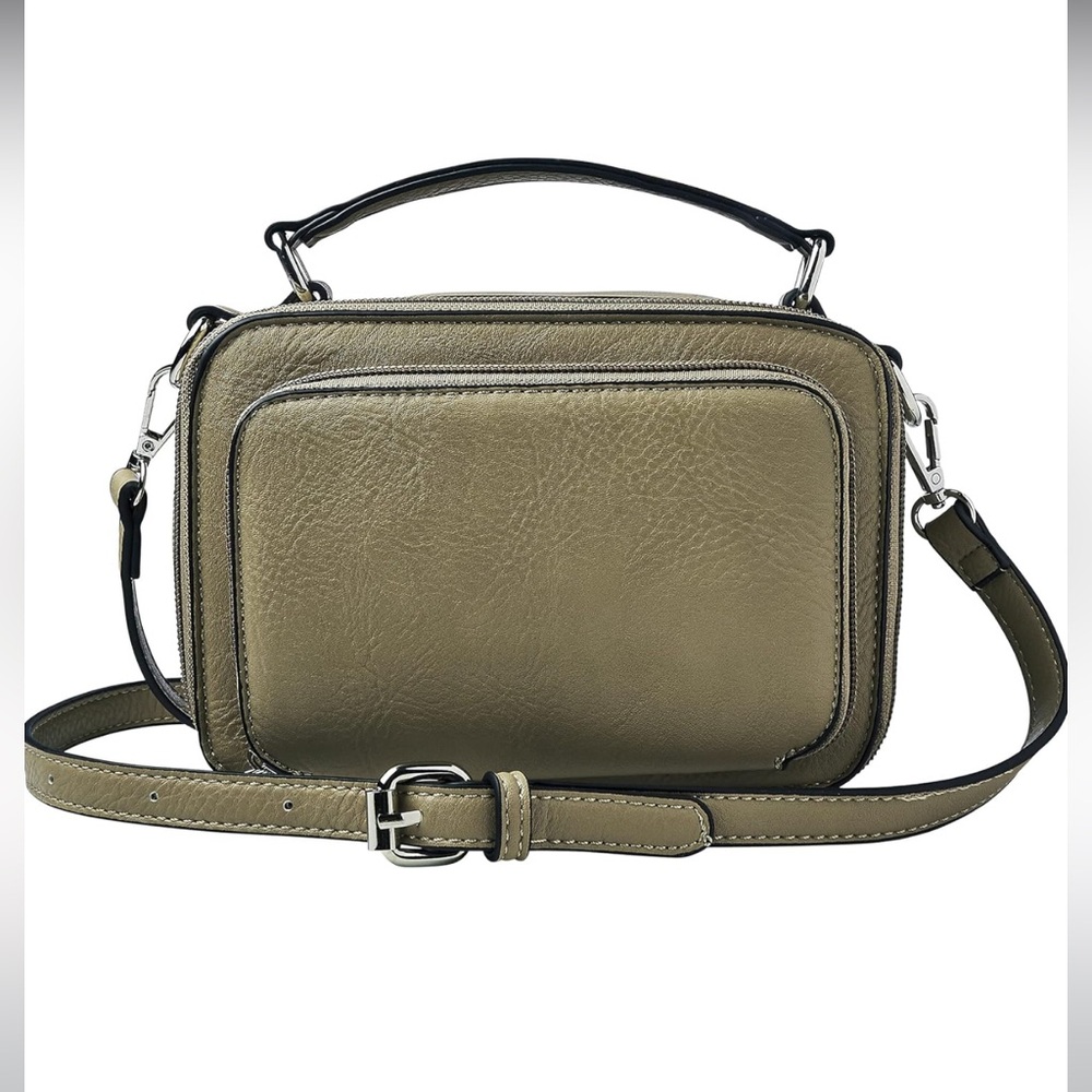 K. Carroll Kelsey crossbody purse. Olive green color.